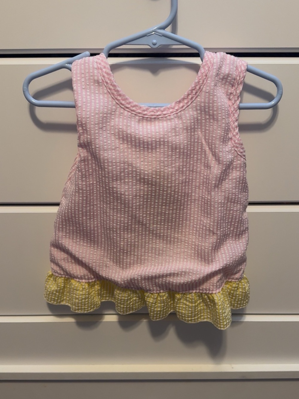 Seersucker Baby Tank Bloomer Set